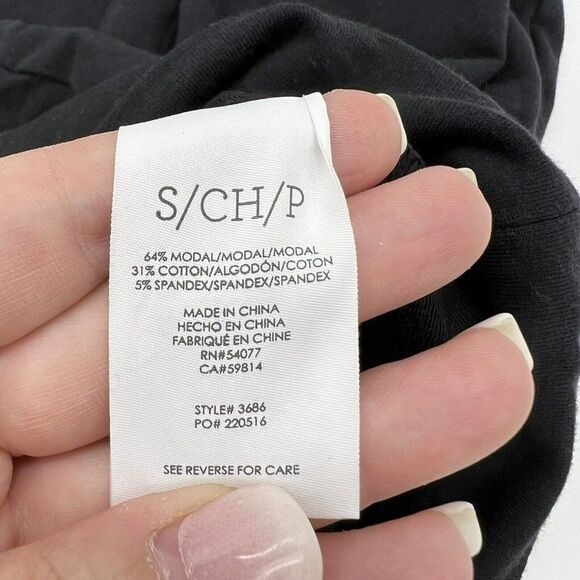 Cabi Snap Sleeve Sweatshirt Black Pullover top size Small #3686 - Picture 4 of 4